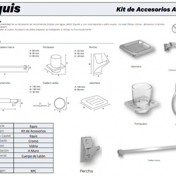 KIT ACCESORIOS EQUIS