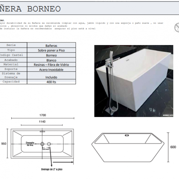 BAÑERA BORNEO